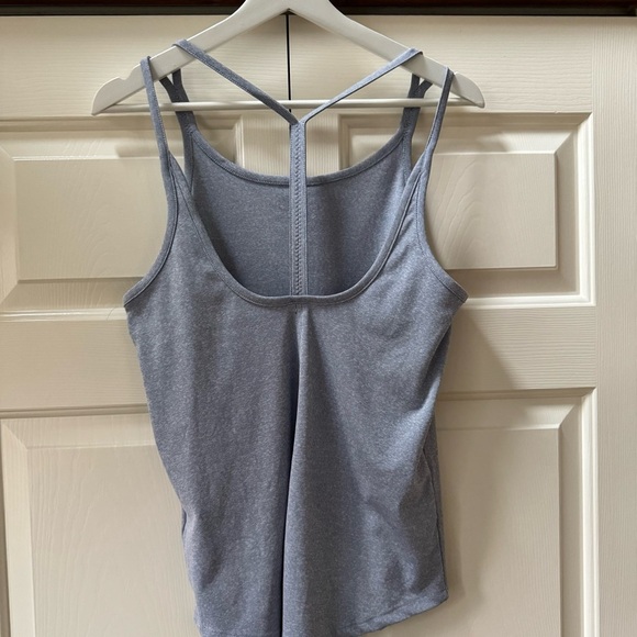 Set of 2 Nike Yoga Strappy Ribbed Tank Tops Blue and Pink Women’s size Medium - Picture 5 of 16